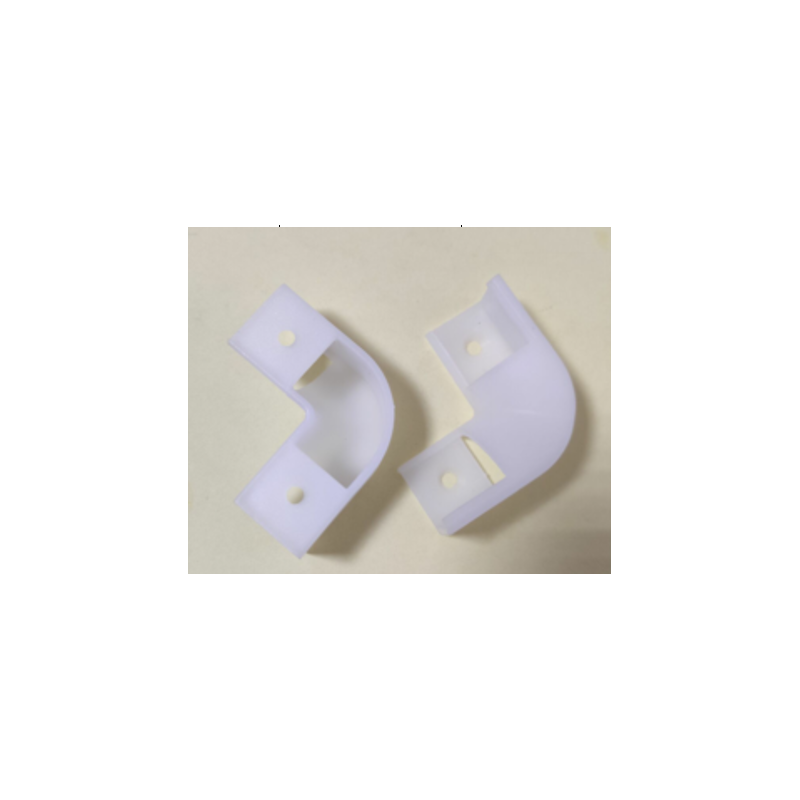 003W 90° PC milk white connection
