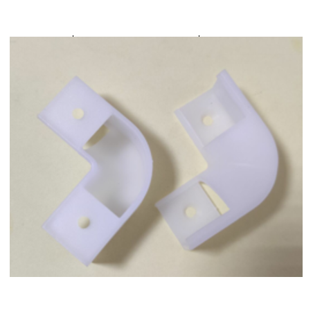 003W 90° PC milk white connection