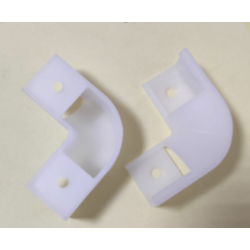 001W 90° PC milk white connection