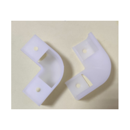 001W 90° PC milk white connection