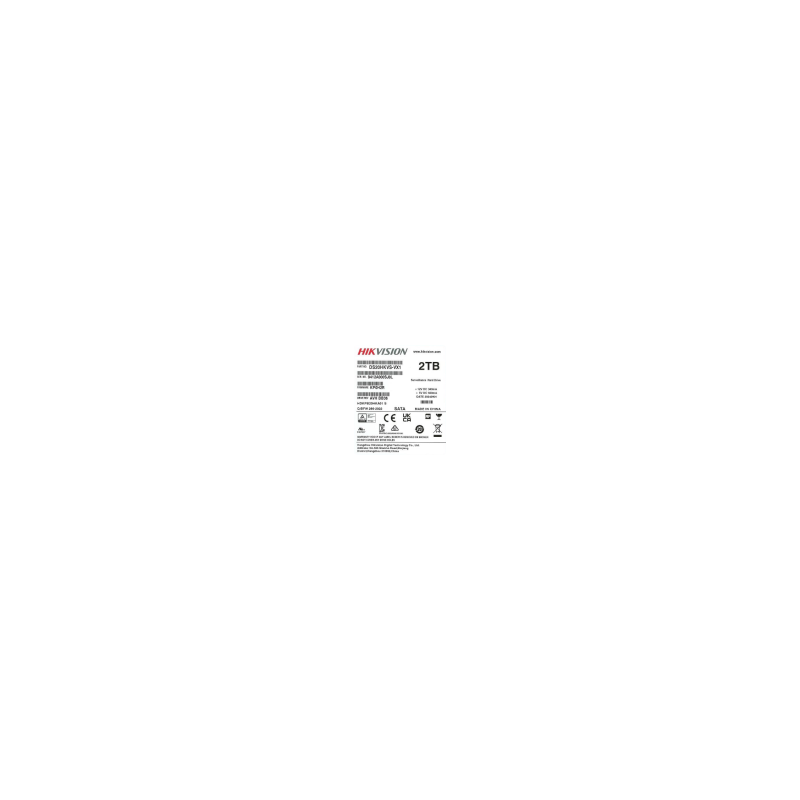Hikvision — HDD DS20HKVS-VX1 2TB 3.5" SATA 5400rpm 128MB