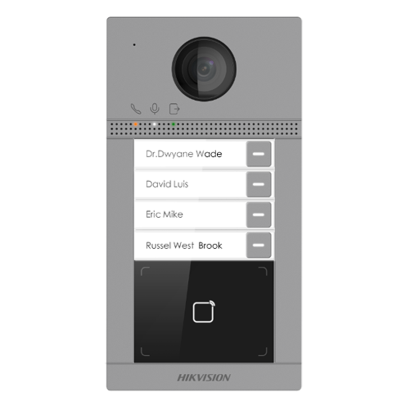 DS-KV8413-WME1(C)/flush Villa Kutsepaneel 2MP 4 kanalit 4 nuppu Standard PoE Hikvision