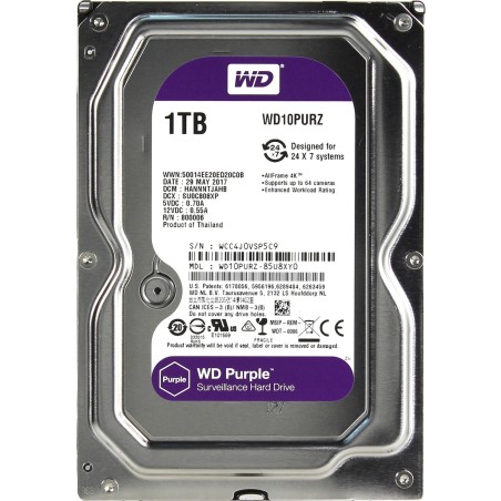 HDD WD10PURZ 1TB 5400rpm 64MB Purple