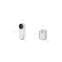 EZVIZ DB2 5MP juhtmevaba uksekella komplekt (DB2 + CHIME)