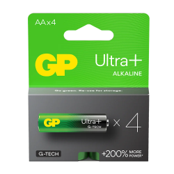 4 щелочные батарейки GP Ultra Plus G-TECH LR6/AA