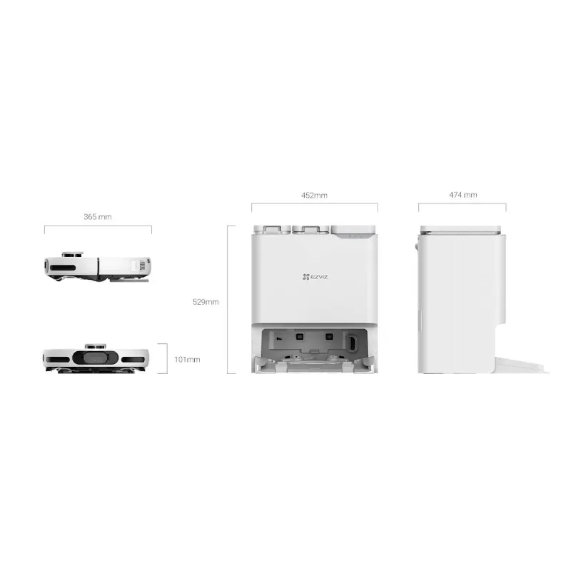 EZVIZ RS20 PRO robottolmuimeja, automaatne mopisüsteem ja tolmutühjendus