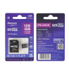 MicroSD PNI 128GB memory card with SD adapter, Class 10, 80 Mb/s, V30