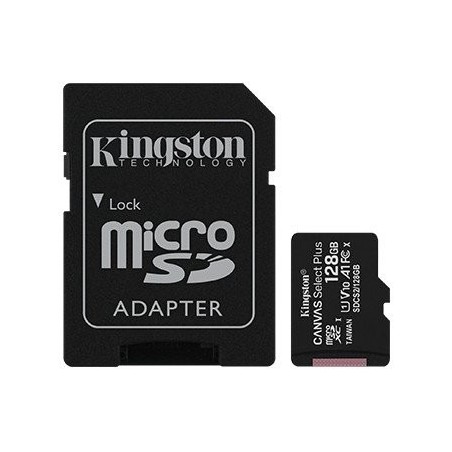 KINGSTON 128GB MICROSDHC CANVAS SELECT PLUS 100R