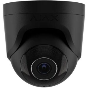 AJAX TurretCam 5MP Wired Security IP Camera 2.8mm (100°–110°) Fixed Lens Black